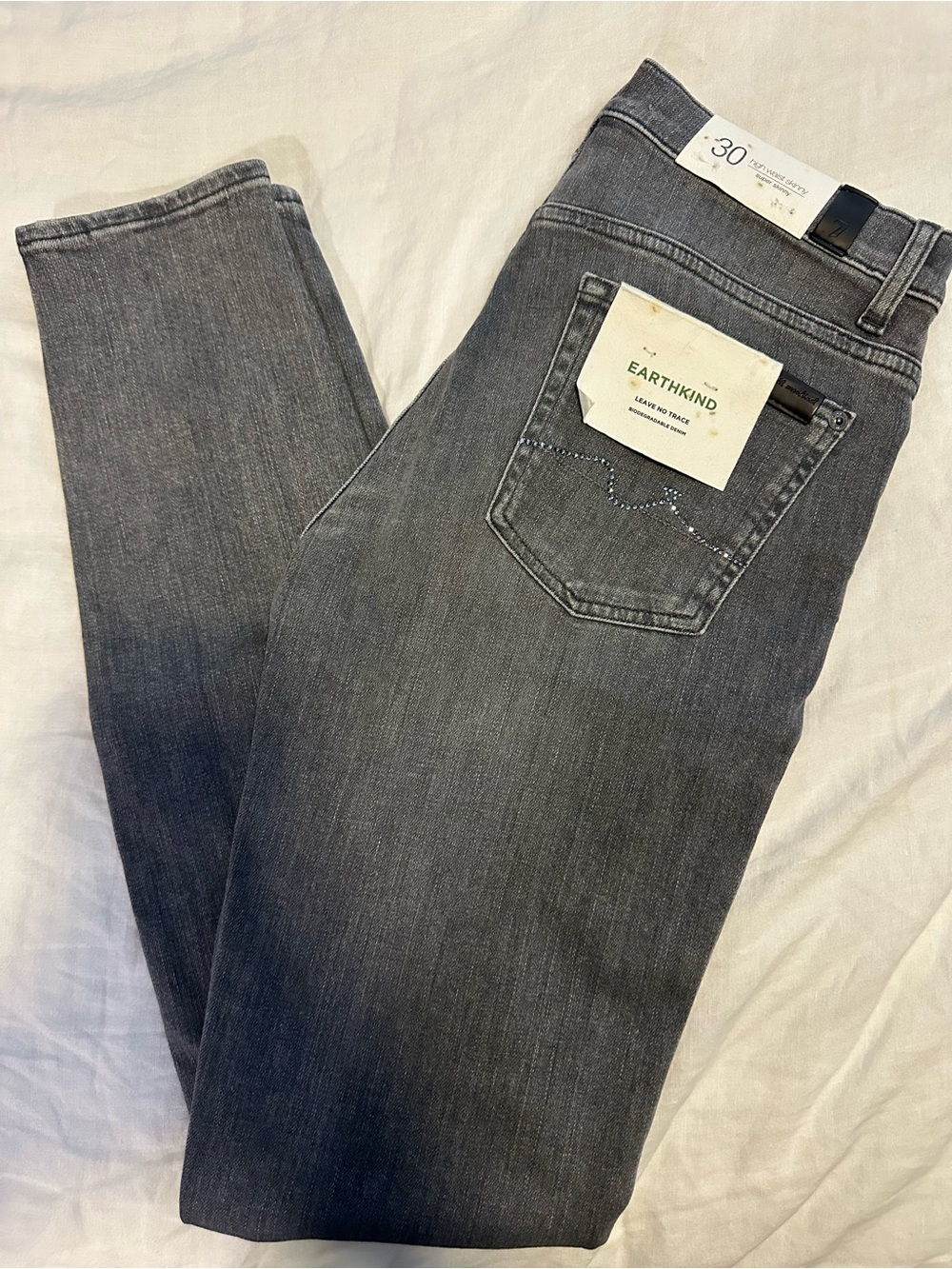 7 For All Mankind Skinny Jeans - Charcoal Gray
